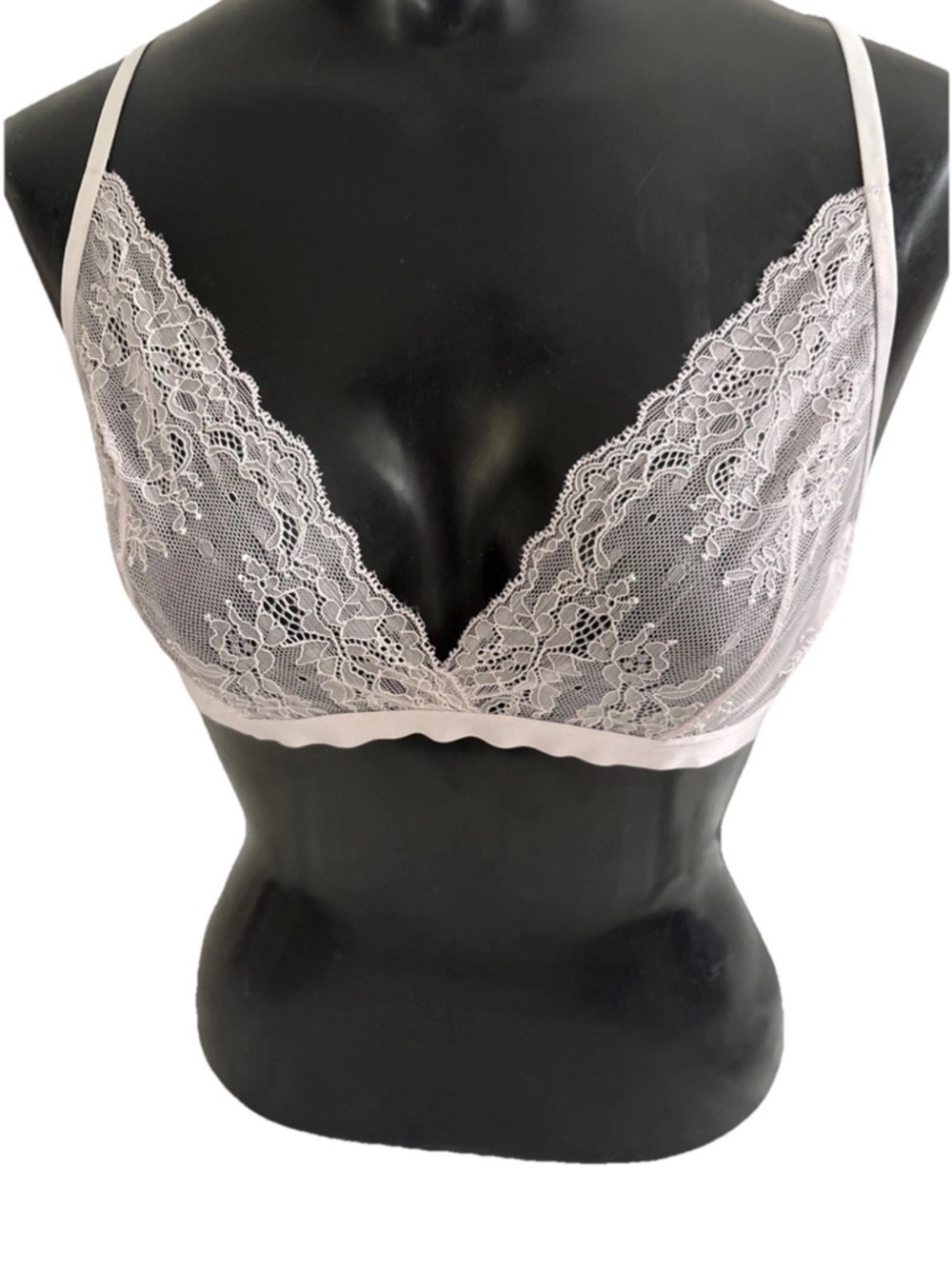 City Streets racerback Triangle lace Bralette Lilac Snow Sz Large NWT
